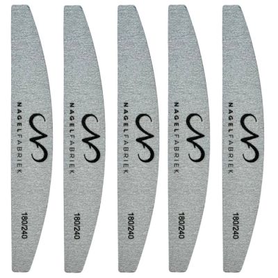 Nagelvijlen halve maan 180/240 grit (set van 5)