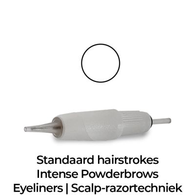 PMU naaldmodule 1-punt liner (0.40mm) wit 5 stuks 