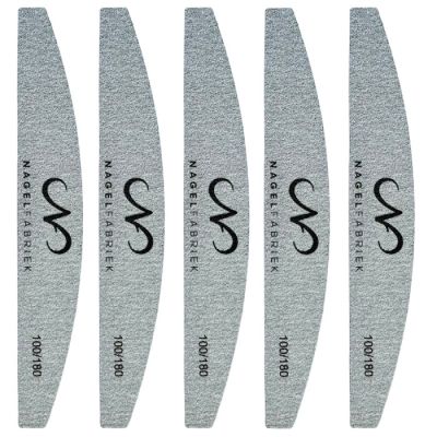 Nagelvijlen halve maan 80/100 grit (set van 5)